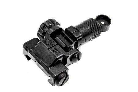 Alpha KAC Licensed Steel 200-600M Folding Micro Rear Sight ( BK )