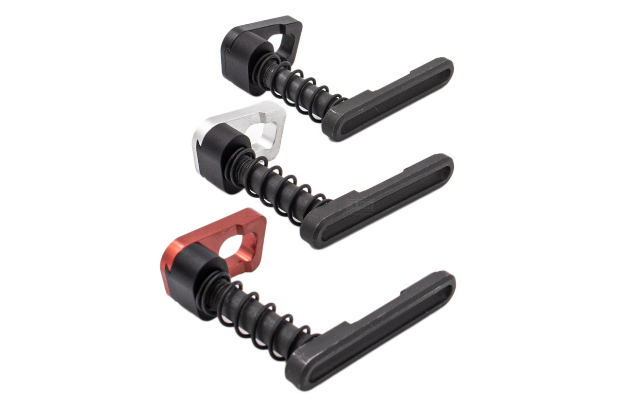 Alpha Magazine Catch Set ( B Type ) for Systema PTW M4 Series-Silver