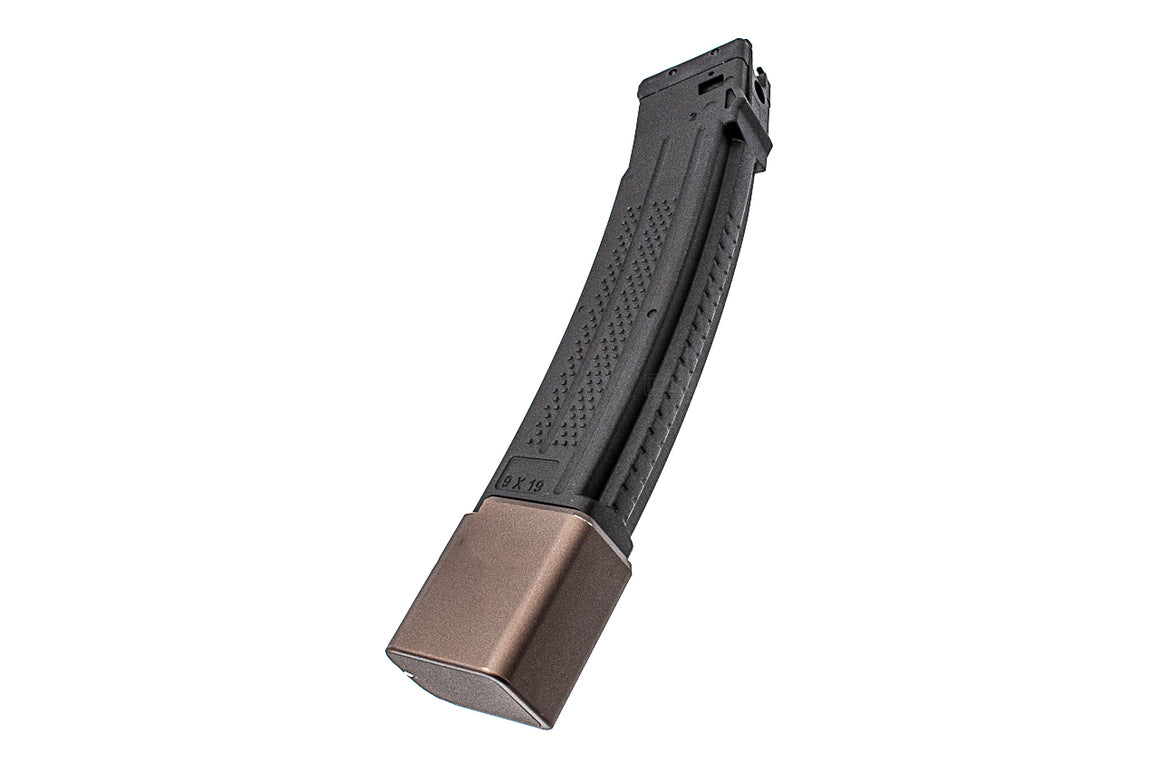 APFG T Style Gas Extension Magazine Base with APFG 002 PDW PX-K 30 Rounds GBB Magazine ( Brown )