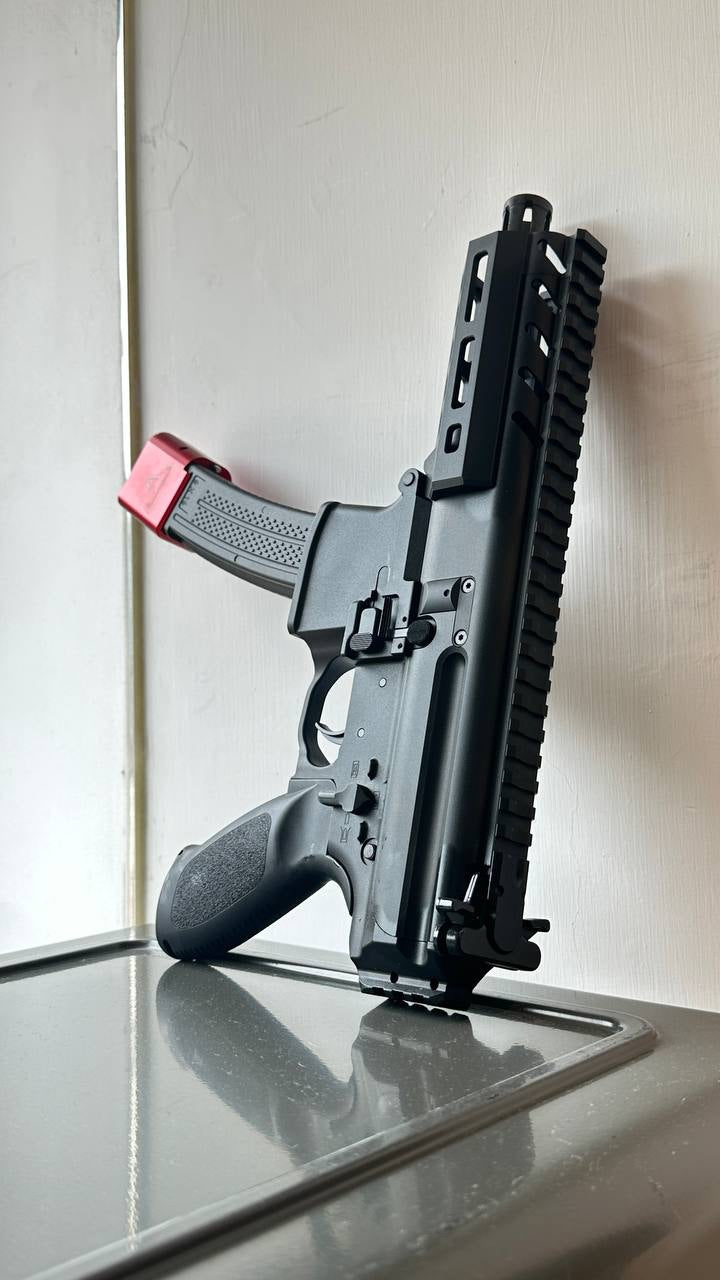 APFG T Style Gas Extension Mag Base w/ APFG 002 PDW K-PX 30 Rounds GBB Magazine ( RED )