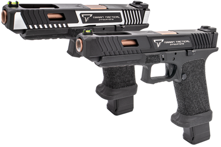 APS Custom TTI Combat Master G34 Co2 GBB Pistol Airsoft with OMEGA Frame ( Licensed by EMG & Taran Tactical Innovations )-2 Tone