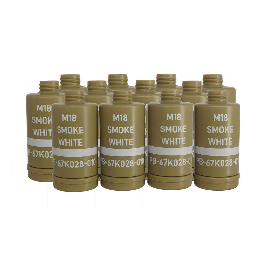APS Thunder B M18 Smoke White CO2 Airsoft Sound Grenade Set ( With 12 Piece Replacement Shell )