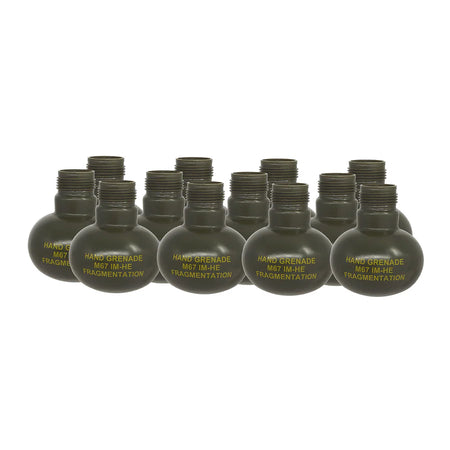 APS M67 Style Replacement Shell For Thunder C CO2 Airsoft Sound Grenade ( 12 Piece Set )