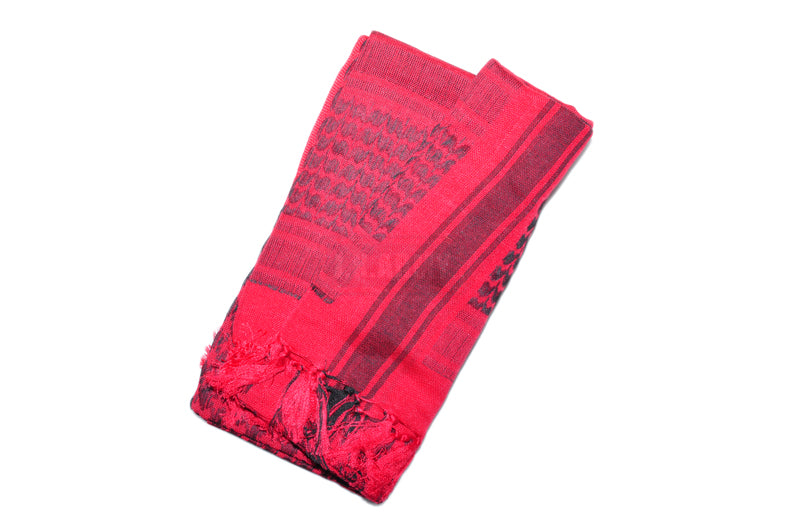 Arab Shemagh Keffiyeh Scarf ( Red Black )