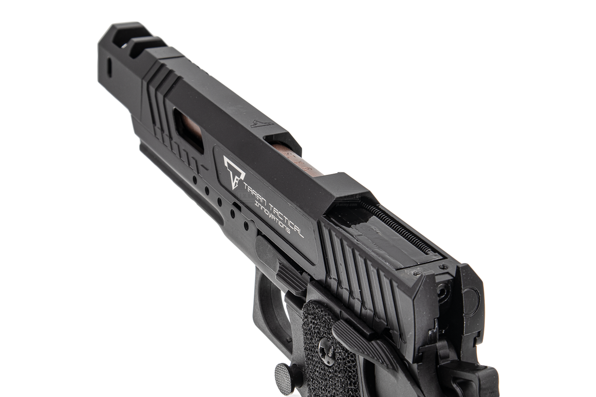 ARMY TTI Licensed Combat Master Alpha Model with Compensator GBB Pistol Airsoft ( Black )