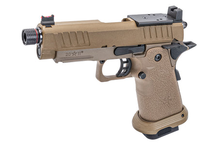 EMG Staccato Licensed C2 2011 B Grip Hi-Capa GBB Pistol Airsoft ( FDE ) ( by ARMY PLUS )