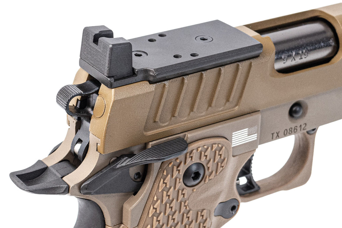 EMG Staccato Licensed C2 2011 Arrow Grip Hi-Capa GBB Pistol Airsoft ( FDE ) ( by ARMY PLUS X T8 )