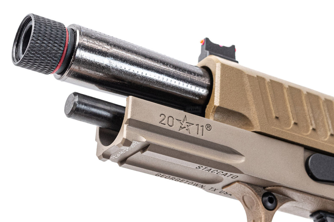 EMG Staccato Licensed C2 2011 Arrow Grip Hi-Capa GBB Pistol Airsoft ( FDE ) ( by ARMY PLUS X T8 )