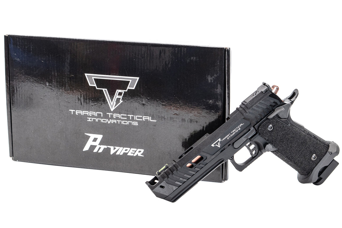 ARMY TTI Licensed JW4 Pit Viper CNC Aluminum 7075 Slide Hi-Capa GBB Pistol Airsoft  ( Steel Internal Parts Version ) ( Black R614 ) ( Licensed by Taran Tactical Innovations ) ( John Wick )