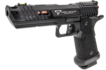 ARMY TTI Licensed JW4 Pit Viper CNC Aluminum 7075 Slide Hi-Capa GBB Pistol Airsoft  ( Steel Internal Parts Version ) ( Black R614 ) ( Licensed by Taran Tactical Innovations ) ( John Wick )