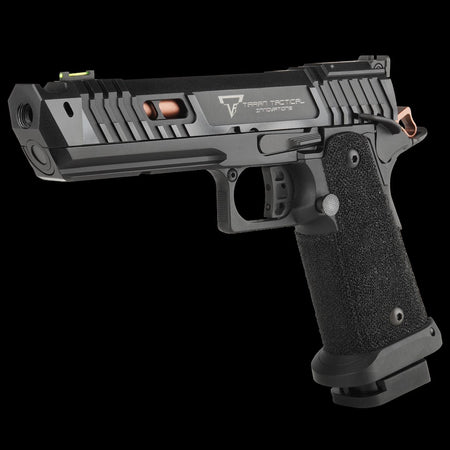 ARMY TTI Licensed JW4 Pit Viper CNC Aluminum 7075 Slide Hi-Capa GBB Pistol Airsoft  ( Steel Internal Parts Version ) ( Black R614 ) ( Licensed by Taran Tactical Innovations ) ( John Wick )