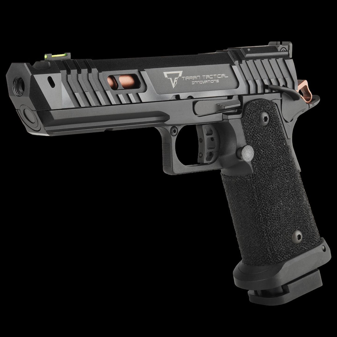 ARMY TTI Licensed JW4 Pit Viper CNC Aluminum 7075 Slide Hi-Capa GBB Pistol Airsoft  ( Steel Internal Parts Version ) ( Black R614 ) ( Licensed by Taran Tactical Innovations ) ( John Wick )