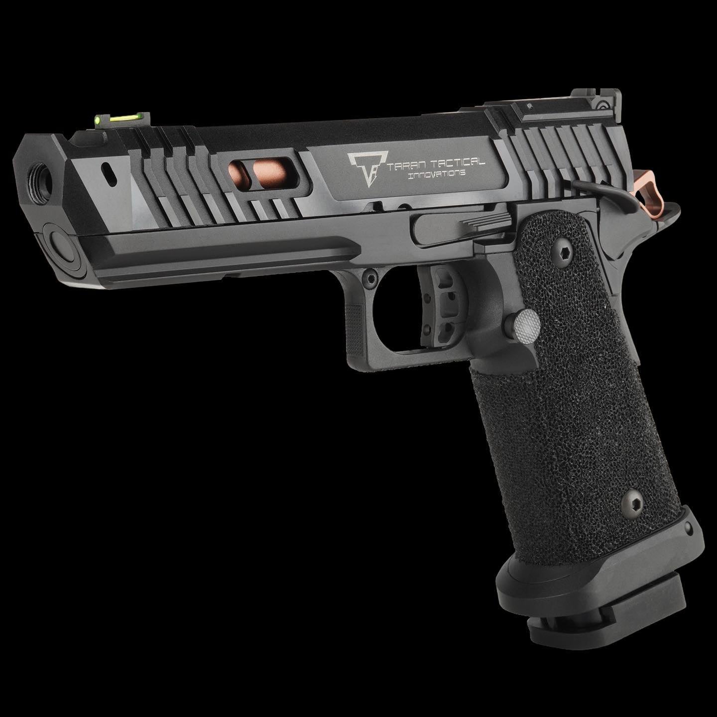 ARMY TTI Licensed JW4 Pit Viper CNC Aluminum 7075 Slide Hi-Capa GBB Pistol Airsoft  ( Steel Internal Parts Version ) ( Black R614 ) ( Licensed by Taran Tactical Innovations ) ( John Wick )
