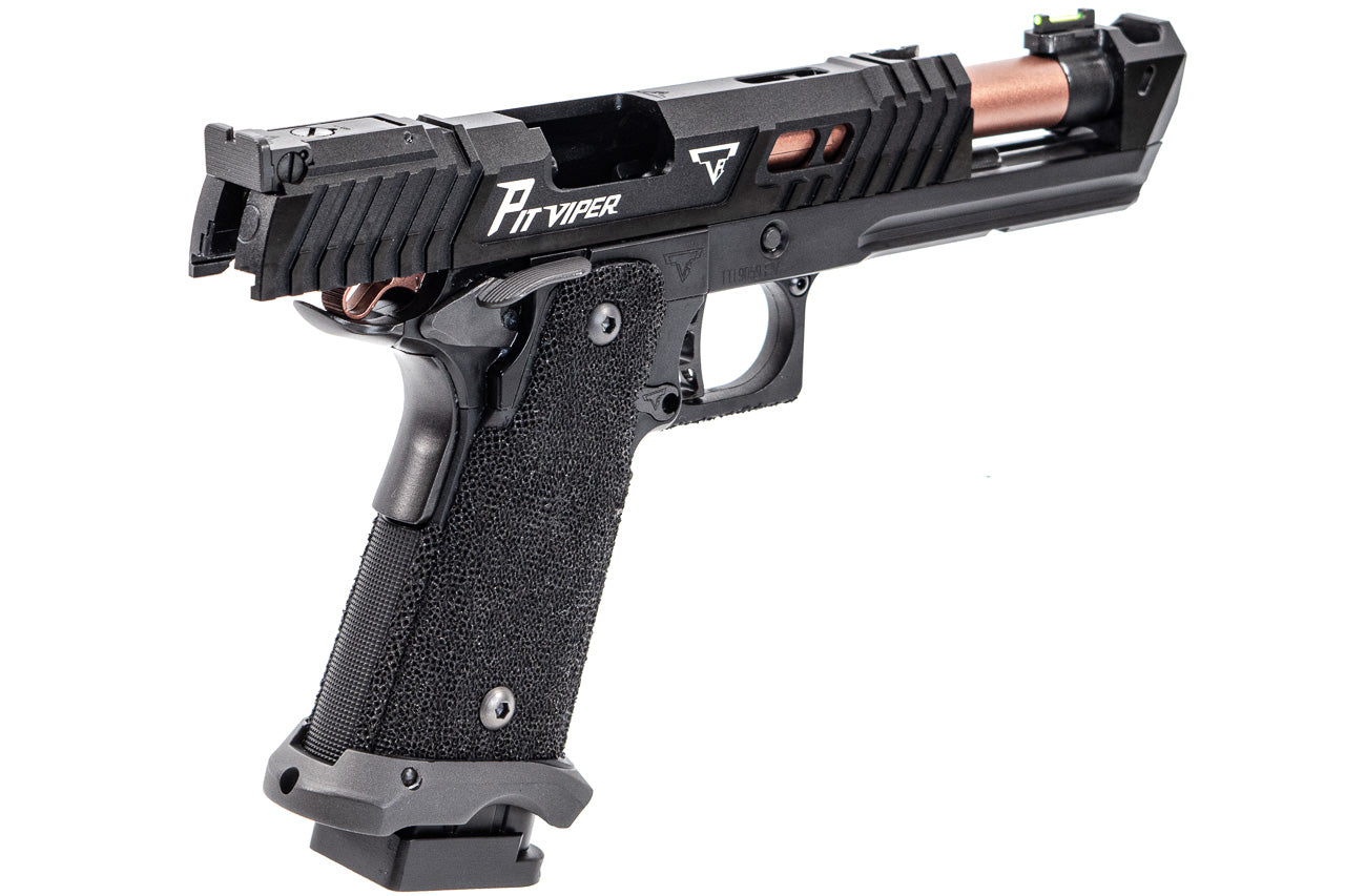 ARMY TTI Licensed JW4 Pit Viper CNC Aluminum 7075 Slide Hi-Capa GBB Pistol Airsoft  ( Steel Internal Parts Version ) ( Black R614 ) ( Licensed by Taran Tactical Innovations ) ( John Wick )