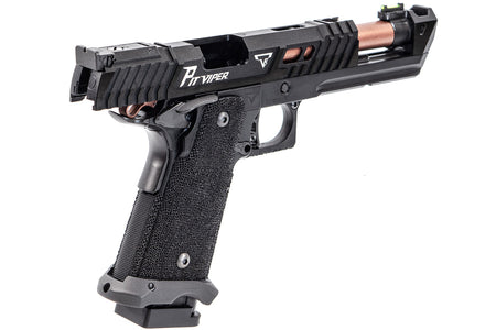 ARMY TTI Licensed JW4 Pit Viper CNC Aluminum 7075 Slide Hi-Capa GBB Pistol Airsoft  ( Steel Internal Parts Version ) ( Black R614 ) ( Licensed by Taran Tactical Innovations ) ( John Wick )