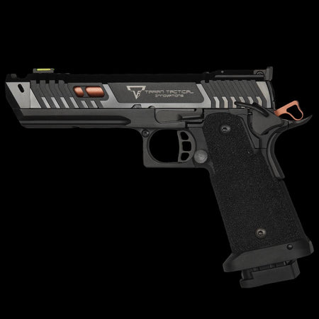 ARMY TTI Licensed JW4 Pit Viper CNC Aluminum 7075 Slide Hi-Capa GBB Pistol Airsoft  ( Steel Internal Parts Version ) ( Black R614 ) ( Licensed by Taran Tactical Innovations ) ( John Wick )