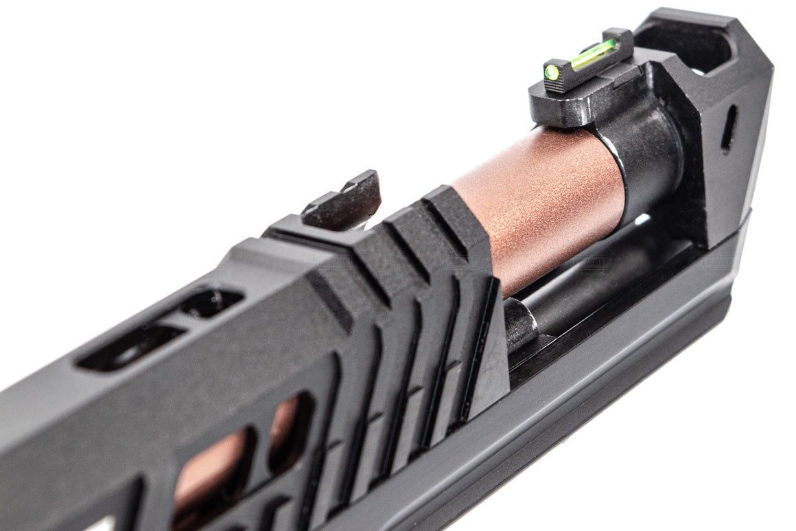 ARMY TTI Licensed JW4 Pit Viper CNC Aluminum 7075 Slide Hi-Capa GBB Pistol Airsoft  ( Steel Internal Parts Version ) ( Black R614 ) ( Licensed by Taran Tactical Innovations ) ( John Wick )