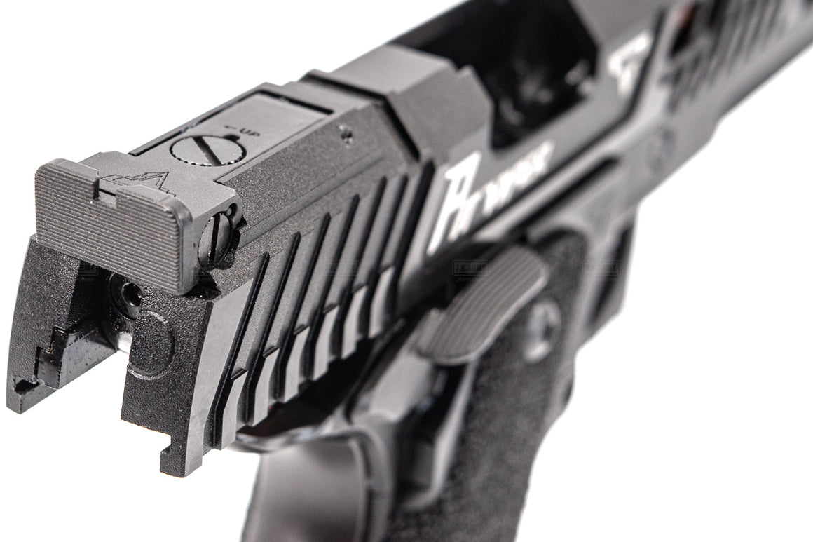 ARMY TTI Licensed JW4 Pit Viper CNC Aluminum 7075 Slide Hi-Capa GBB Pistol Airsoft  ( Steel Internal Parts Version ) ( Black R614 ) ( Licensed by Taran Tactical Innovations ) ( John Wick )