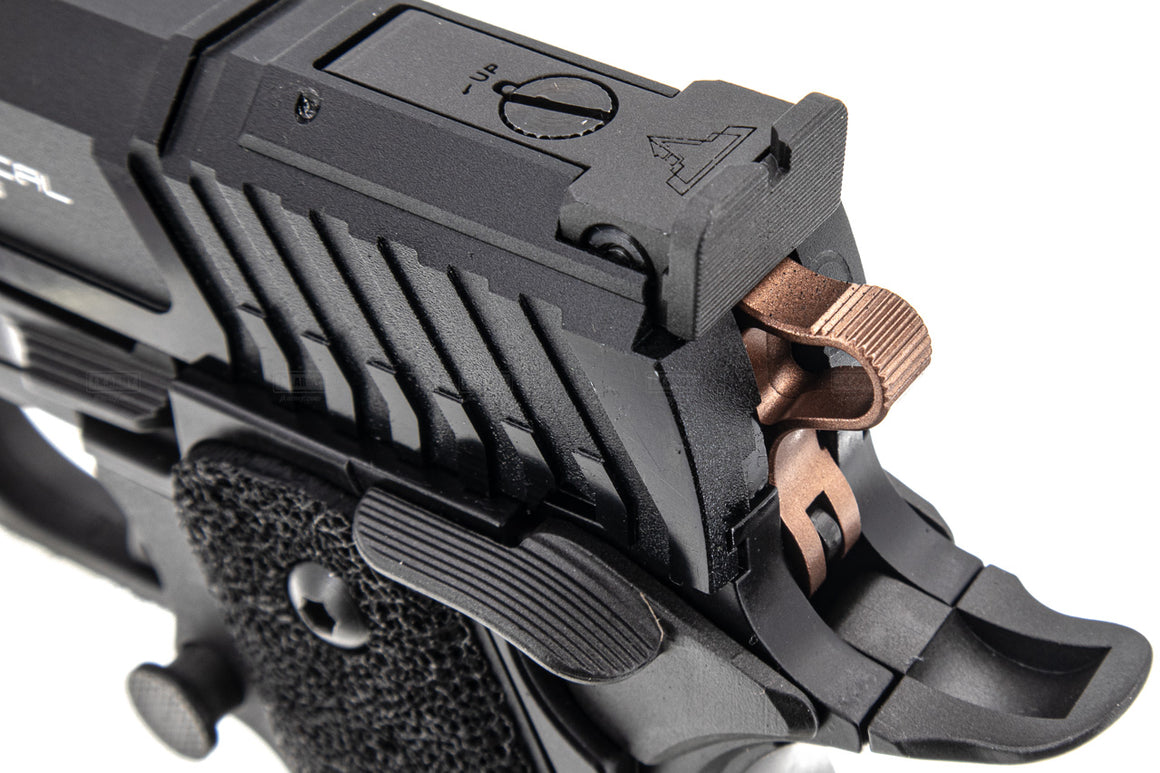 ARMY TTI Licensed JW4 Pit Viper CNC Aluminum 7075 Slide Hi-Capa GBB Pistol Airsoft  ( Steel Internal Parts Version ) ( Black R614 ) ( Licensed by Taran Tactical Innovations ) ( John Wick )