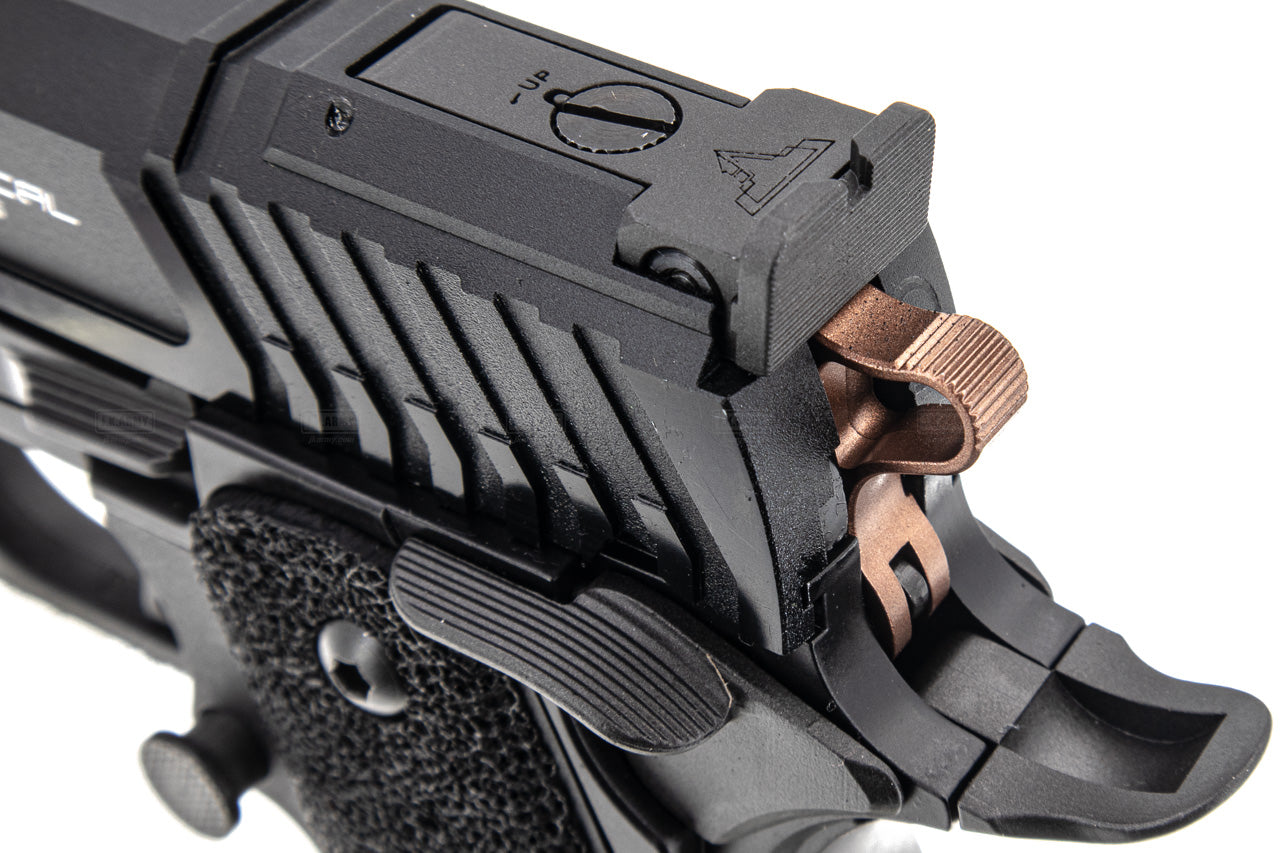 ARMY TTI Licensed JW4 Pit Viper CNC Aluminum 7075 Slide Hi-Capa GBB Pistol Airsoft  ( Steel Internal Parts Version ) ( Black R614 ) ( Licensed by Taran Tactical Innovations ) ( John Wick )