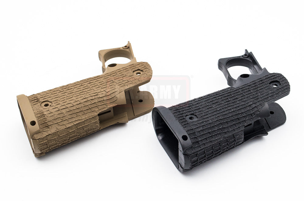 ARMY Stippled Grip for R501 / TM Hi-Capa ( BK/DE )-Black