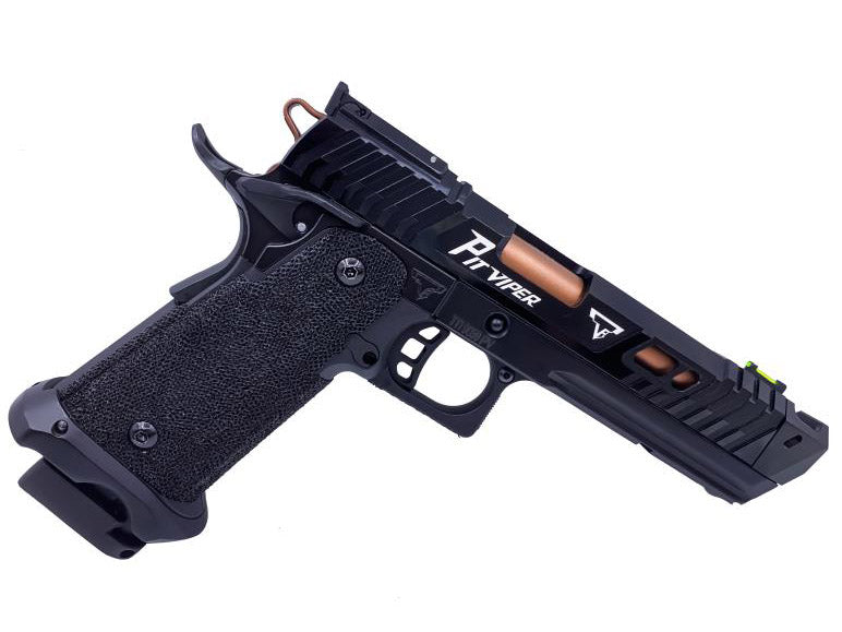 ARMY TTI Licensed JW4 Pit Viper CNC Aluminum 7075 Slide Hi-Capa GBB Pistol Airsoft  ( Steel Internal Parts Version ) ( Black R614 ) ( Licensed by Taran Tactical Innovations ) ( John Wick )
