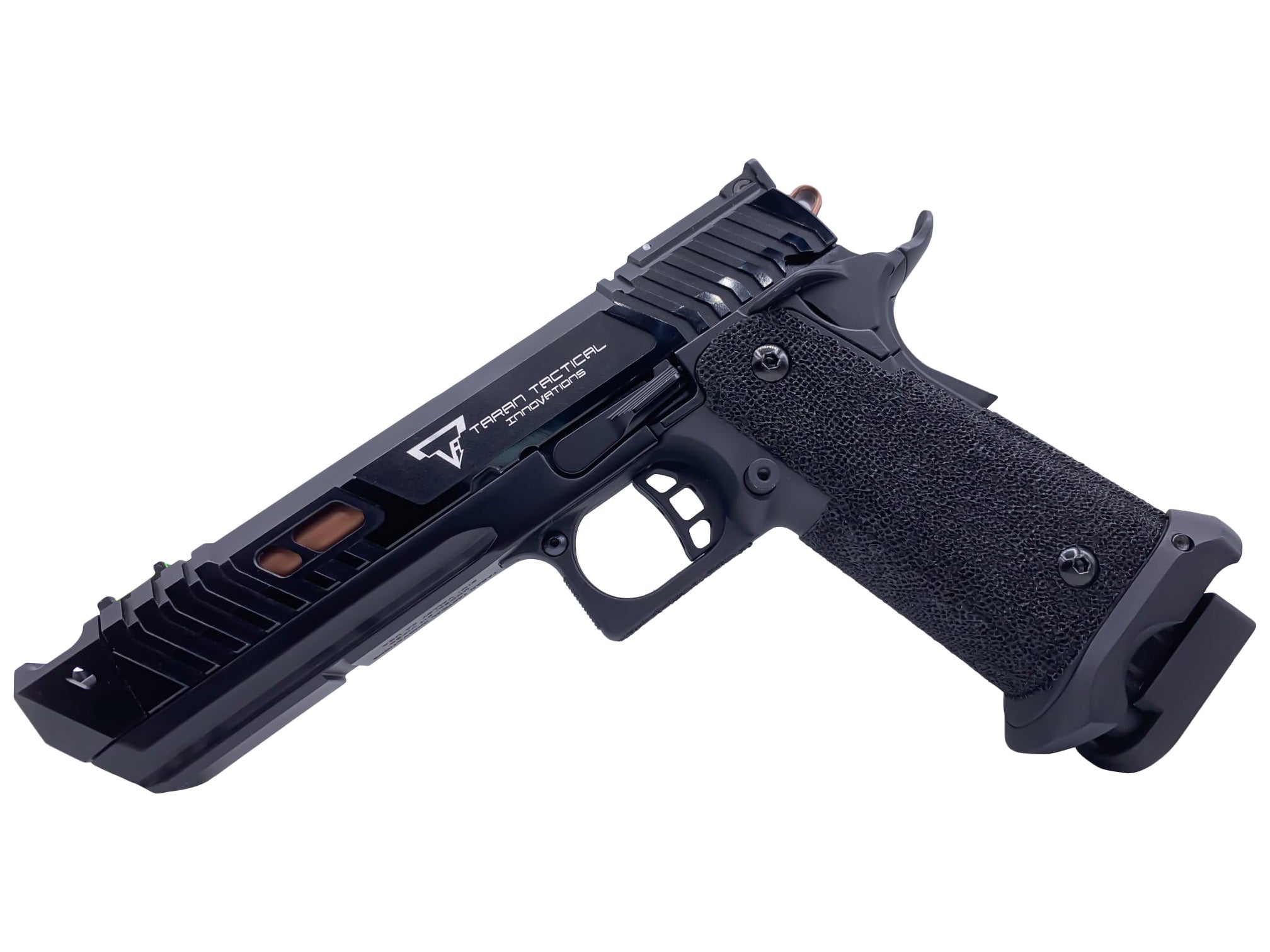ARMY TTI Licensed JW4 Pit Viper CNC Aluminum 7075 Slide Hi-Capa GBB Pistol Airsoft  ( Steel Internal Parts Version ) ( Black R614 ) ( Licensed by Taran Tactical Innovations ) ( John Wick )