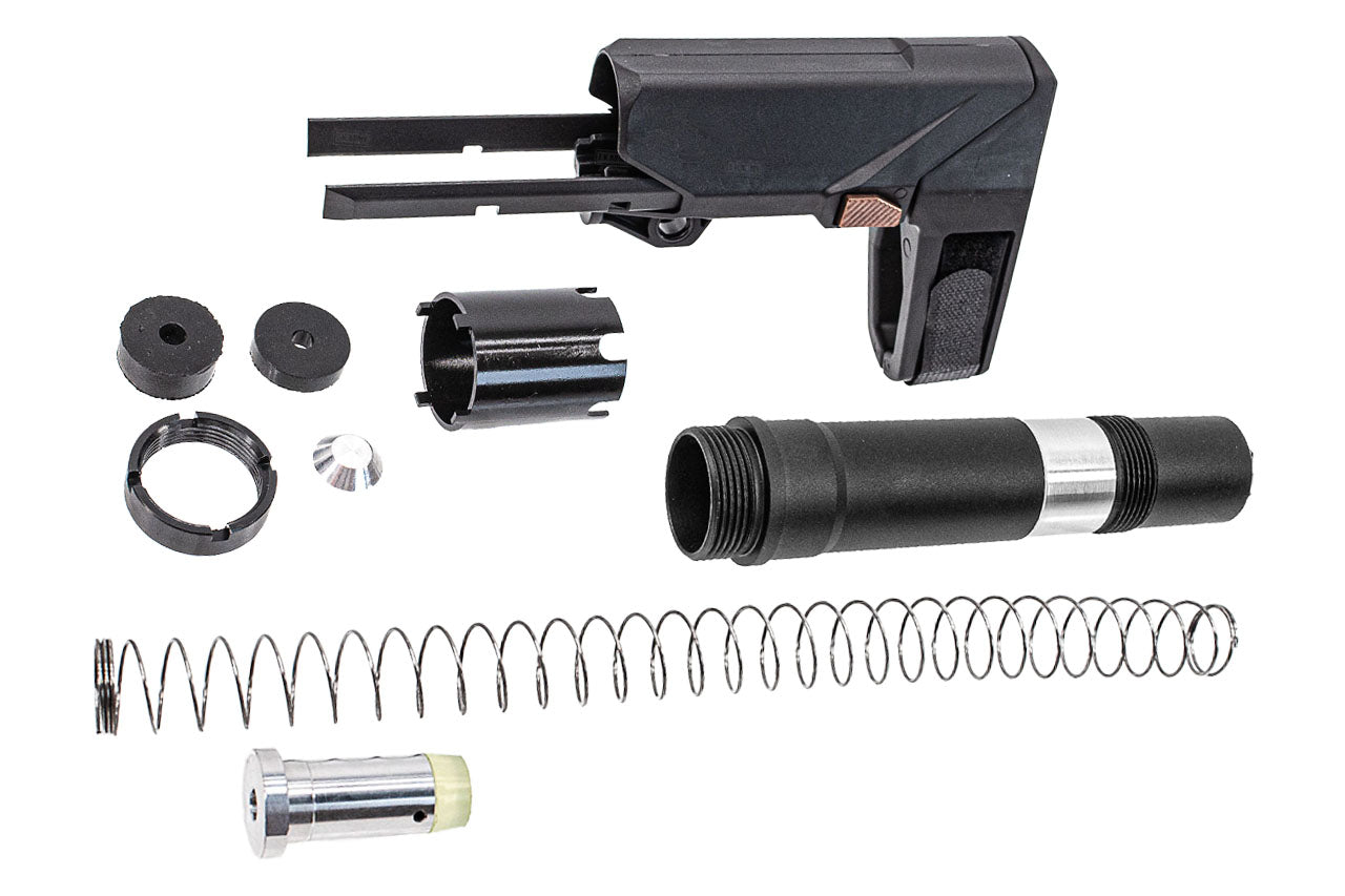 Arron Smith SBT Style M4 Brace Stock For Marui TM MWS GBBR Series / GHK / WA / VFC M4 GBBR Series-AS-SK01-AFT-BK