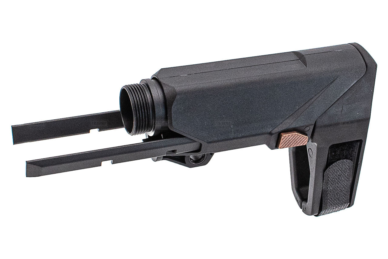 Arron Smith SBT Style M4 Brace Stock For Marui TM MWS GBBR Series / GHK / WA / VFC M4 GBBR Series-AS-SK01-AFT-BK