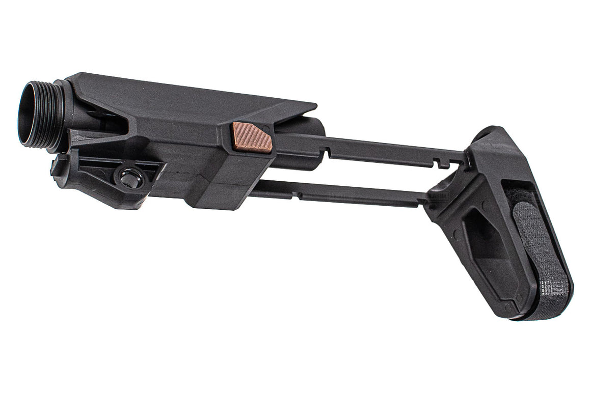 Arron Smith SBT Style M4 Brace Stock For Marui TM MWS GBBR Series / GHK / WA / VFC M4 GBBR Series-AS-SK01-AFT-BK