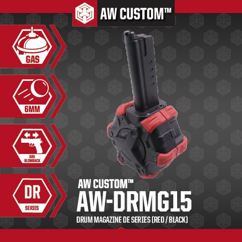 AW Custom™ Adaptive Drum Magazine for Cybergun Desert Eagle GBBP-Red