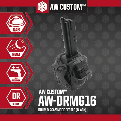 AW Custom™ Adaptive Drum Magazine for Cybergun Desert Eagle GBBP-Red
