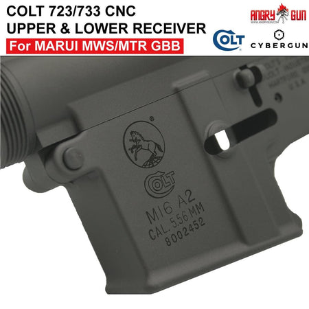 Angry Gun COLT 723 / 733 M16 A2 CNC Upper & Lower Receiver for Marui TM MWS / MTR GBB ( Colt Licensed w/ Roll Marking Press )