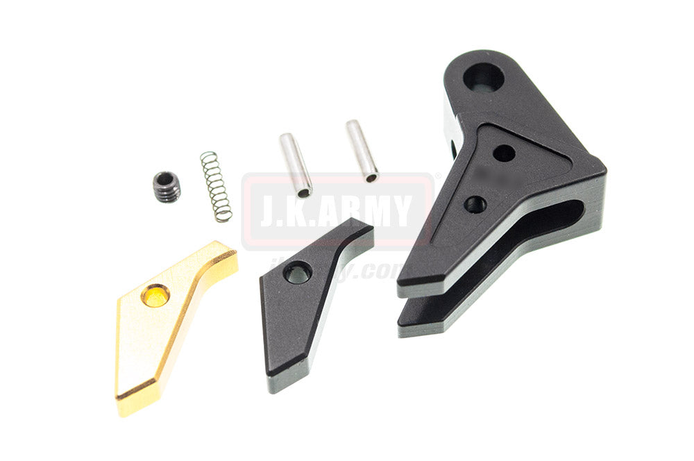 BA S Style CNC Aluminum Trigger for Marui / WE / VFC Airsoft G Model GBB Series ( Black )