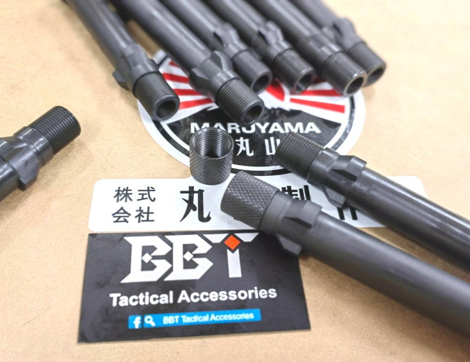 BBT Steel Outer Barrel with Thread Protector 14mm CCW For Maruyama SCW-9 PRO-G SMG GBB