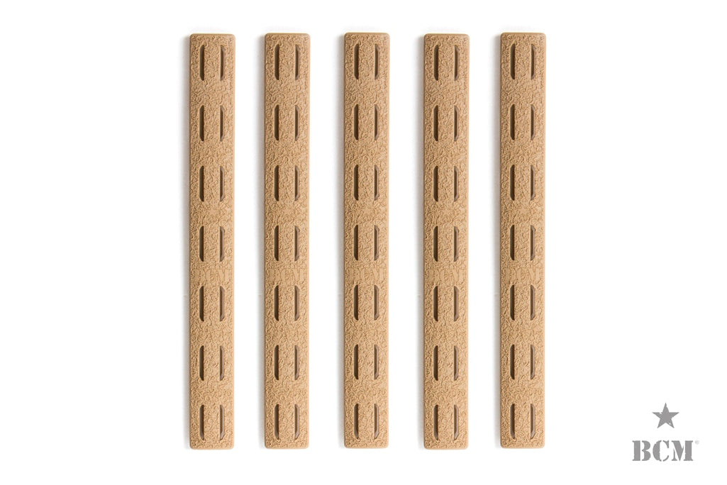 BCM® KeyMod™ Rail Panel Kit, 5.5-inch (FIVE Pack)-FDE