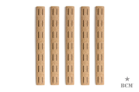 BCM® KeyMod™ Rail Panel Kit, 5.5-inch (FIVE Pack)-FDE