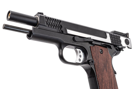 FCW X Double Bell M945 GBB Pistol Airsoft ( Black Slide With Brushed Silver & Black Frame )