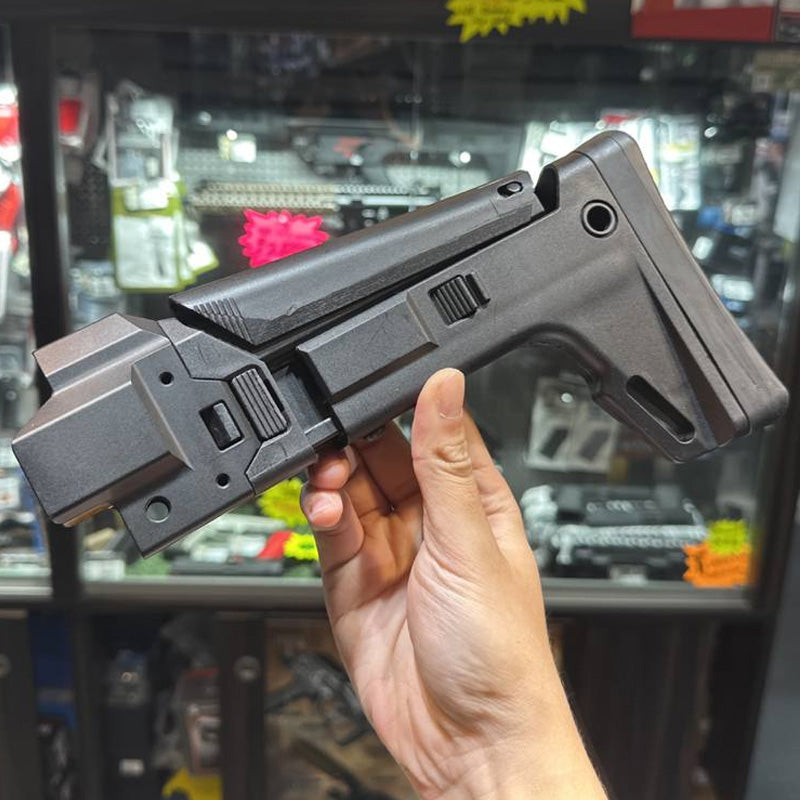 Bow Master GMF Folding Stock For UMAREX / VFC HK53 MP5 GBB & Marui TM MP5A5 Next Gen AEG Series ( Masada Style Multi-Adjustable )