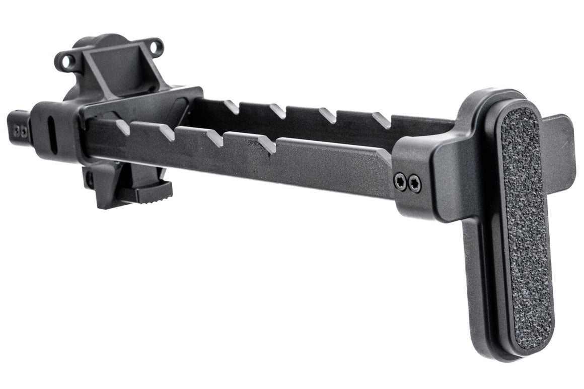 Bow Master x GMF 5 Position Buttstock & Picatinny Rail M1913 20mm Stock Adapter for UMAREX / VFC HK53 MP5 GBB Series & TM MP5A5 Next Gen AEG Series