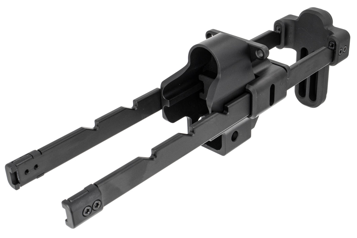 Bow Master x GMF 5 Position Buttstock & Picatinny Rail M1913 20mm Stock Adapter for UMAREX / VFC HK53 MP5 GBB Series & TM MP5A5 Next Gen AEG Series