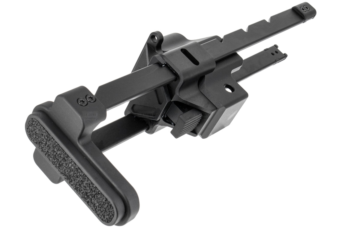 Bow Master x GMF 5 Position Buttstock & Picatinny Rail M1913 20mm Stock Adapter for UMAREX / VFC HK53 MP5 GBB Series & TM MP5A5 Next Gen AEG Series