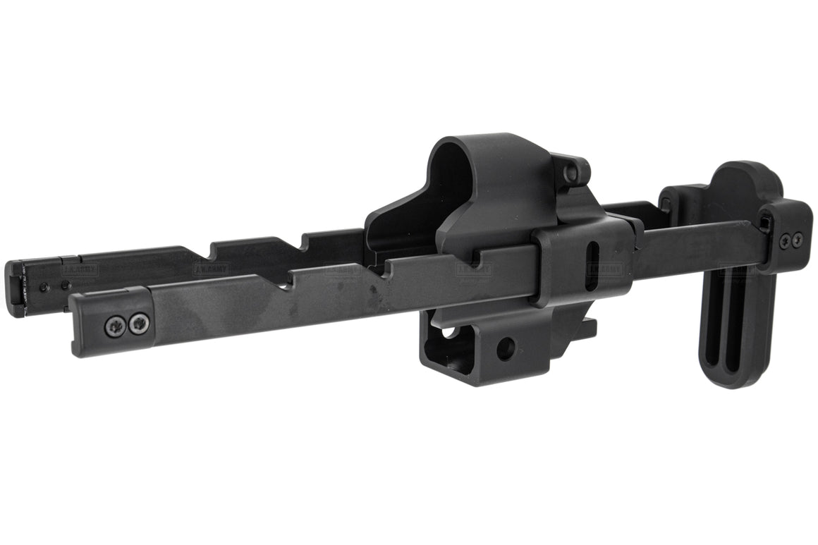 Bow Master x GMF 5 Position Buttstock & Picatinny Rail M1913 20mm Stock Adapter for UMAREX / VFC HK53 MP5 GBB Series & TM MP5A5 Next Gen AEG Series