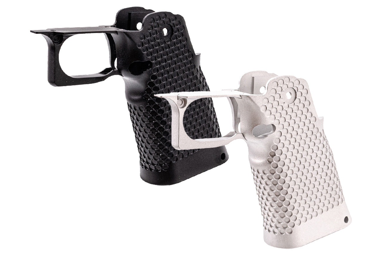 Bomber CNC Aluminum INF Style Compact Grip For Marui TM Hi-Capa GBBP Series -Silver