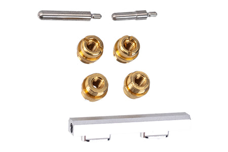 Bomber CNC Aluminum TIKI Style Slide & Frame Kit For Marui TM V10 GBB Series-Miami Vice Version ( With Silver Barrel )