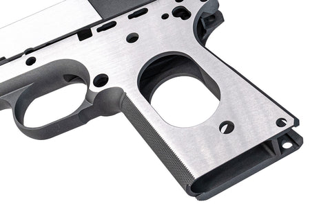Bomber CNC Aluminum TIKI Style Slide & Frame Kit For Marui TM V10 GBB Series-Miami Vice Version ( With Silver Barrel )