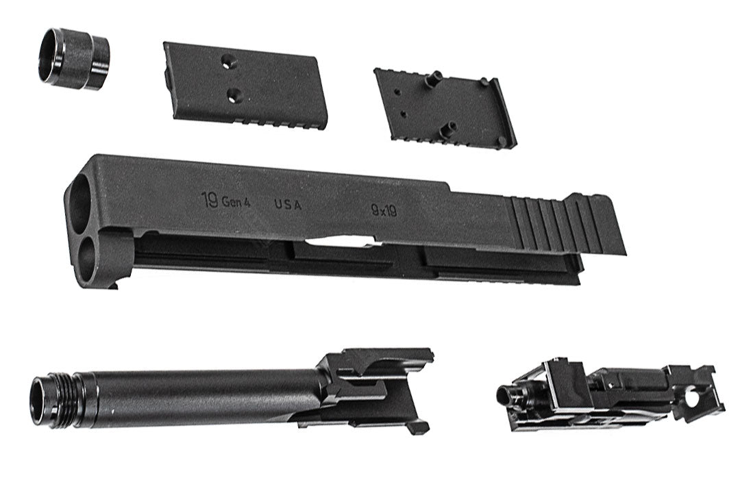Bomber CNC Aluminum G19 Gen4 MOS MK27 Mod2 Style Slide Set For Marui TM G19 Gen4 GBBP