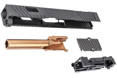 Bomber CNC Aluminum T Style G19 RMR Cut Slide Set For Marui TM G19 Gen3 GBBP -Silver