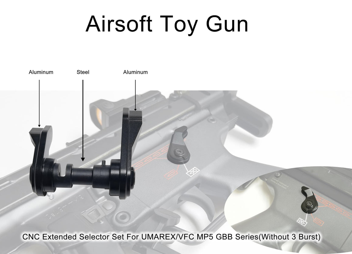 Bow Master CNC Extended Selector Set For Umarex / VFC MP5 GBB Series ( Without 3 Round Burst )
