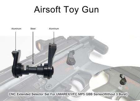 Bow Master CNC Extended Selector Set For Umarex / VFC MP5 GBB Series ( Without 3 Round Burst )